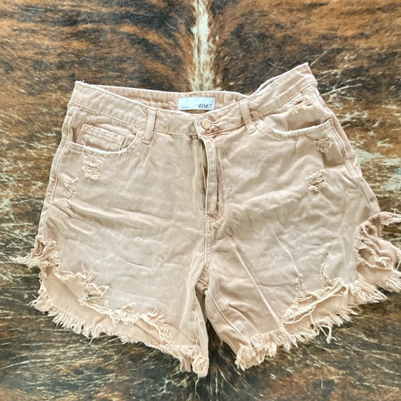 Vervet Brown Distressed Shorts - Picture 2 of 7